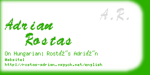 adrian rostas business card